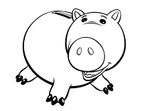 A coloring page of toy story